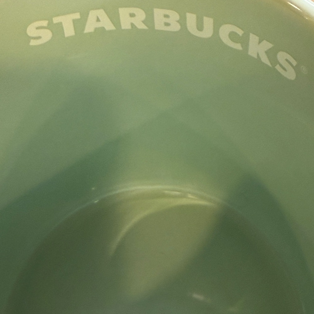 Starbucks Green Ceramic Mug with Swirling Design - Picture 6 of 7